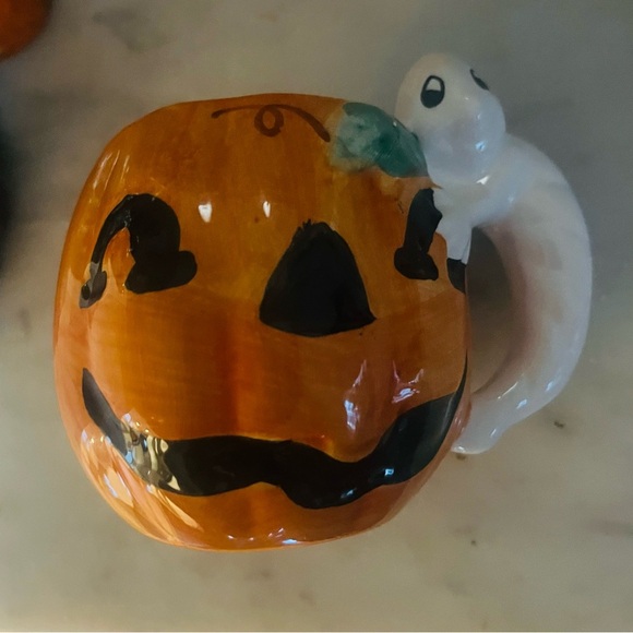 Ghost Halloween mug pumpkin ghost ceramic NEW JackOLantern JOL funny - Picture 7 of 10